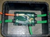 Соединение оптических кабелей при помощи муфты