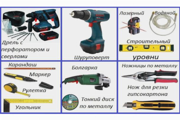 Инструменты для монтажа каркаса